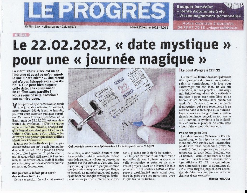 article-le-progres-numerologie-brigitte article-le-progres-numerologie-brigitte